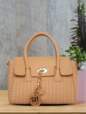 Caprese Andrea Medium Khaki Office Tote Bag