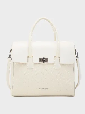 Caprese Renee Medium Beige Satchel Bag