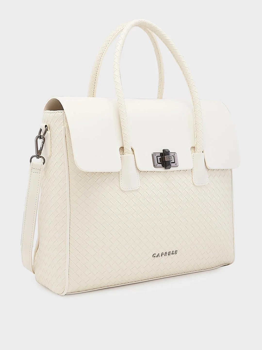 Caprese Renee Medium Beige Satchel Bag