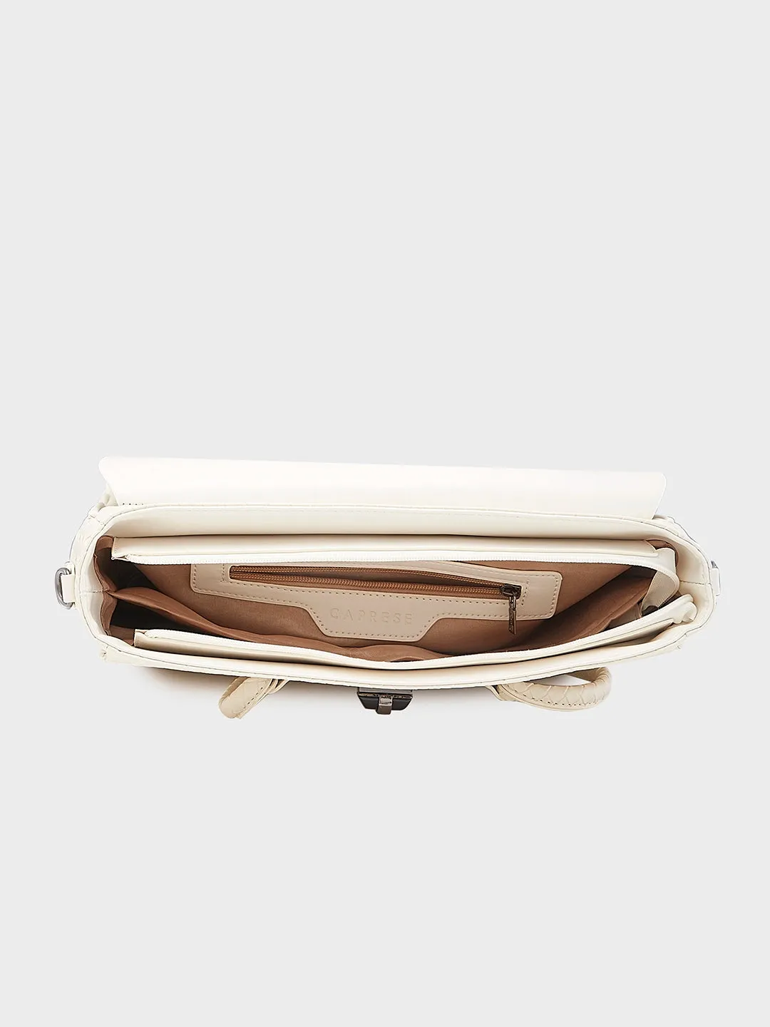 Caprese Renee Medium Beige Satchel Bag