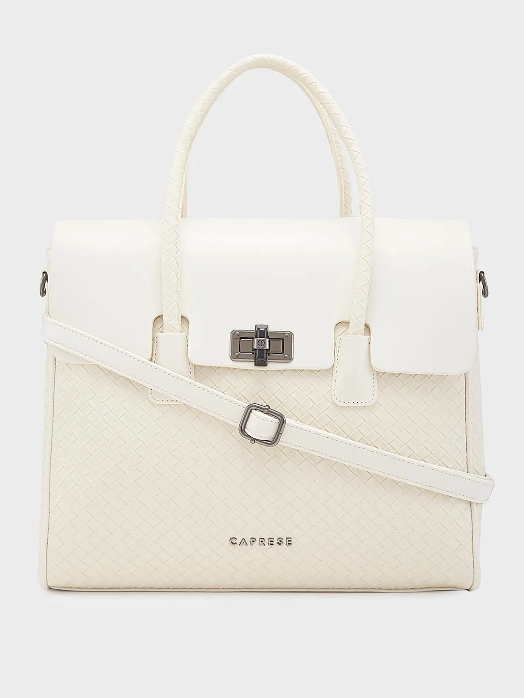 Caprese Renee Medium Beige Satchel Bag