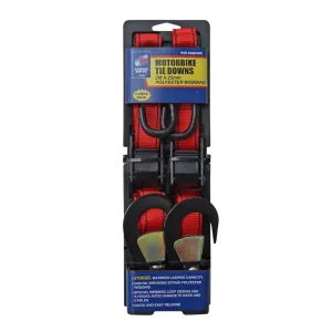 Cargo Mate Motorbike Tie Downs 2M x 25mm 2 Pack