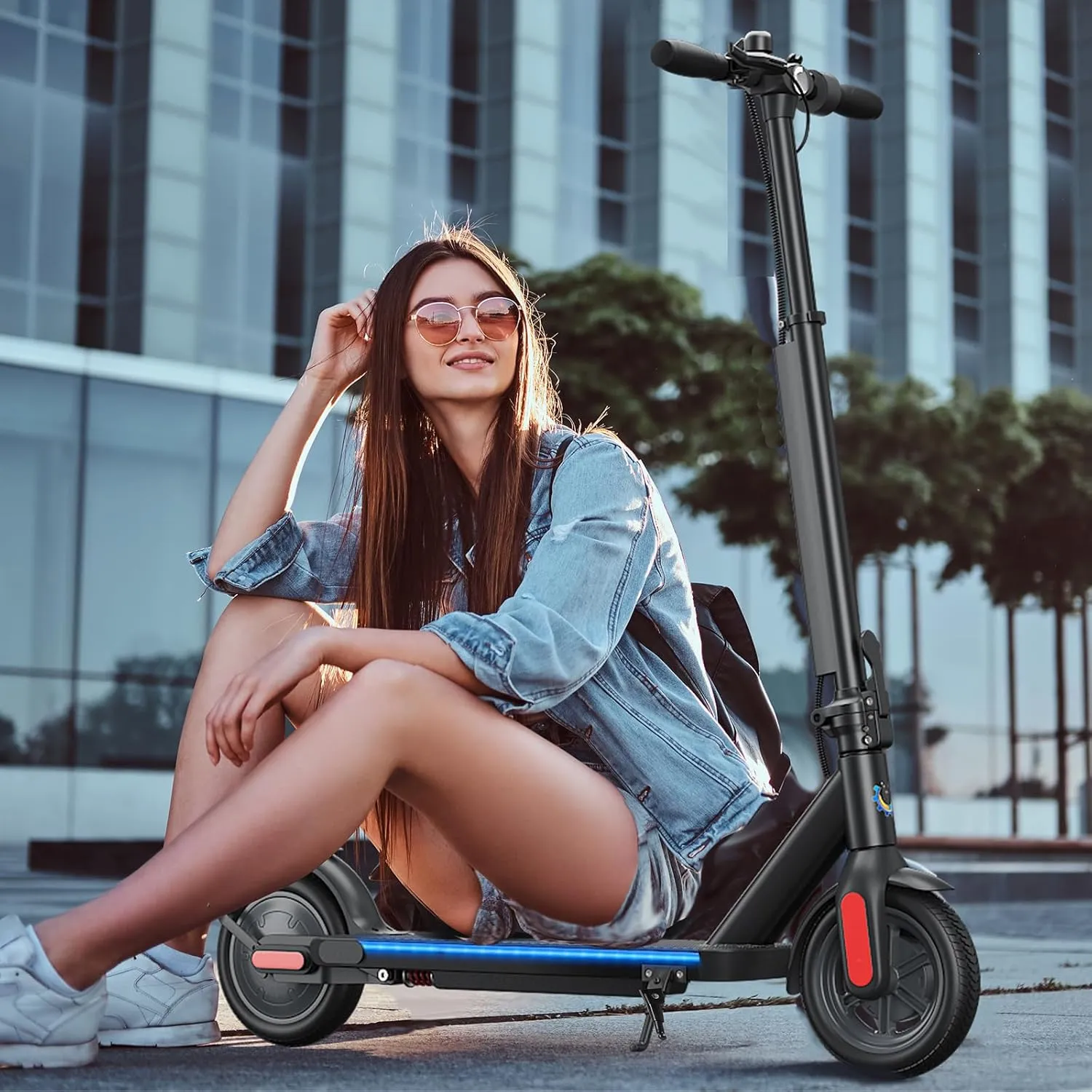 Caroma Electric Scooter, Max 20/25/30 Miles Ranges，350W/500W/750W Powerful Motor Electric Scooter for Adults & Kids，20/25 Mph Top Speed, Folding E Scooter with Dual Braking, Cruise Control
