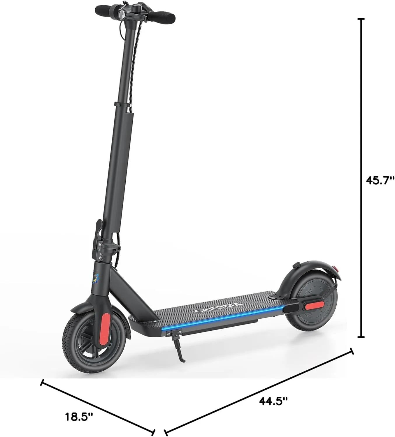 Caroma Electric Scooter, Max 20/25/30 Miles Ranges，350W/500W/750W Powerful Motor Electric Scooter for Adults & Kids，20/25 Mph Top Speed, Folding E Scooter with Dual Braking, Cruise Control