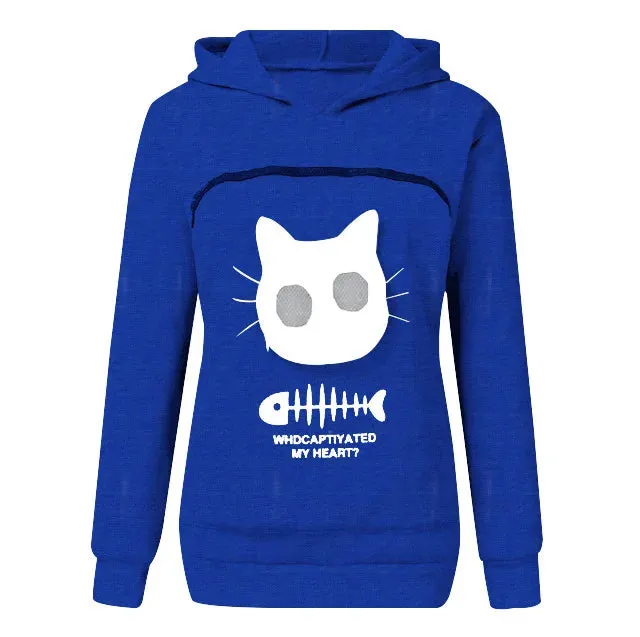 Cat Lovers Hoodie Winter Hoodies Sweatshirt Man Women Animal Cuddle Pouch Hood Pullover Carry Dog Cat Breathable Sweatshirts Hot