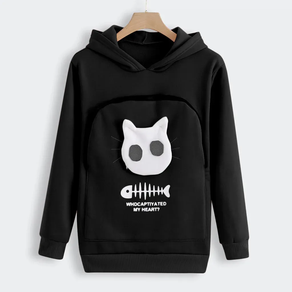 Cat Lovers Hoodie Winter Hoodies Sweatshirt Man Women Animal Cuddle Pouch Hood Pullover Carry Dog Cat Breathable Sweatshirts Hot