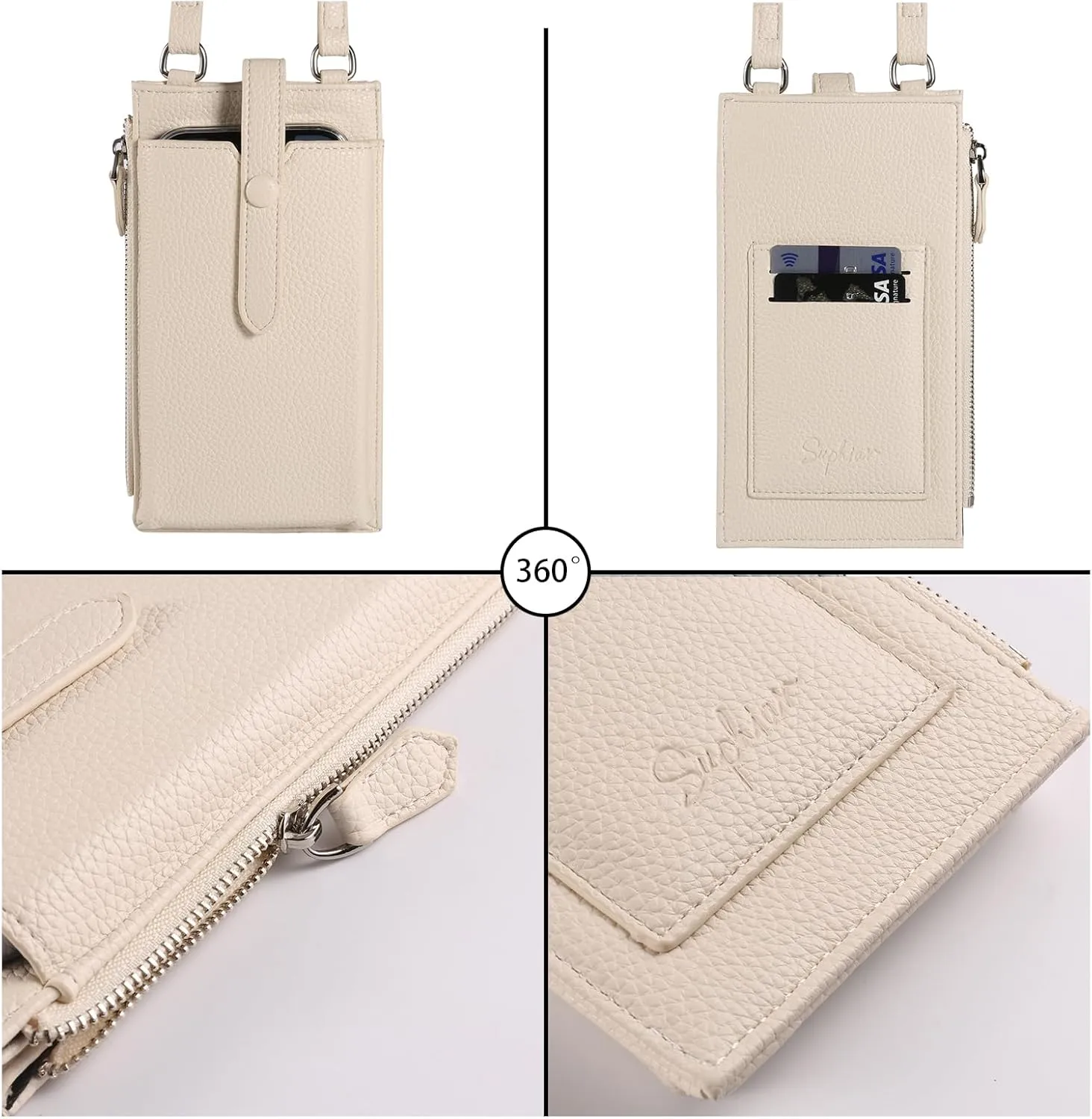 Cell Phone Purse Wallet Small Crossbody Bags for Women with Adjustable Shoulder Straps and Card Slots