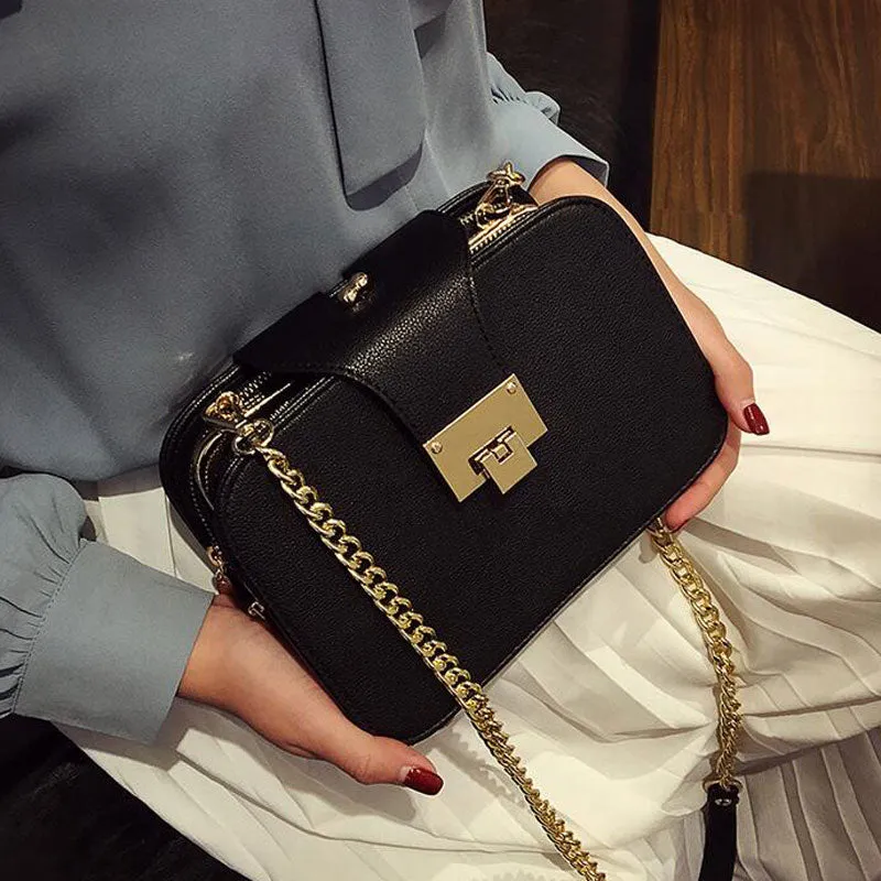Chain Strap Flap Design Handbag