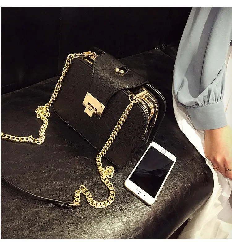 Chain Strap Flap Design Handbag