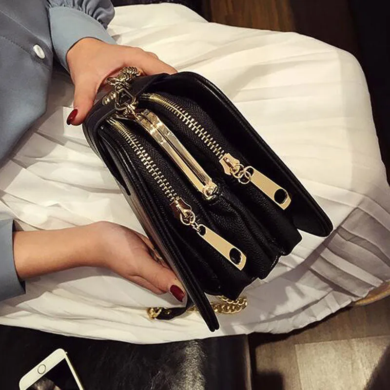 Chain Strap Flap Design Handbag