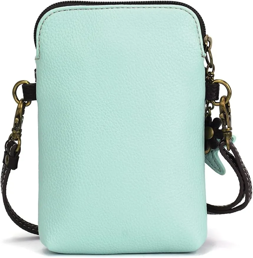 CHALA Cell Phone Crossbody Purse-Women PU Leather/Canvas Multicolor Handbag with Adjustable Strap