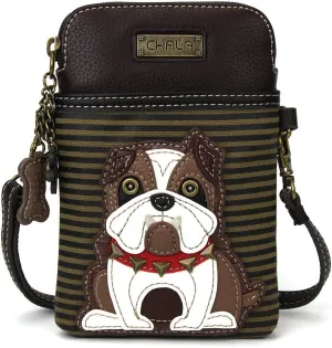 CHALA Cell Phone Crossbody Purse-Women PU Leather/Canvas Multicolor Handbag with Adjustable Strap
