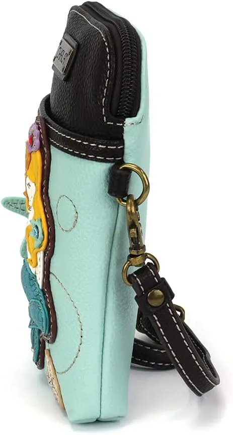 CHALA Cell Phone Crossbody Purse-Women PU Leather/Canvas Multicolor Handbag with Adjustable Strap