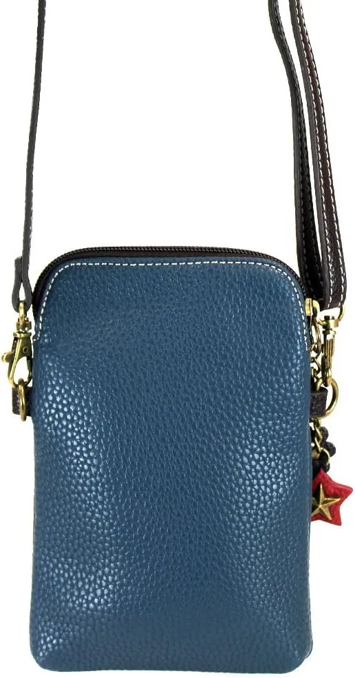 CHALA Cell Phone Crossbody Purse-Women PU Leather/Canvas Multicolor Handbag with Adjustable Strap