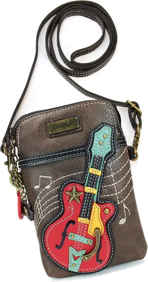 CHALA Cell Phone Crossbody Purse-Women PU Leather/Canvas Multicolor Handbag with Adjustable Strap