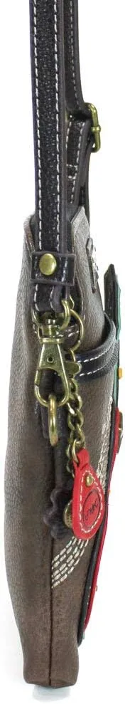 CHALA Cell Phone Crossbody Purse-Women PU Leather/Canvas Multicolor Handbag with Adjustable Strap