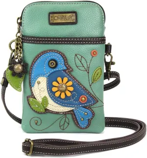 CHALA Cell Phone Crossbody Purse-Women PU Leather/Canvas Multicolor Handbag with Adjustable Strap