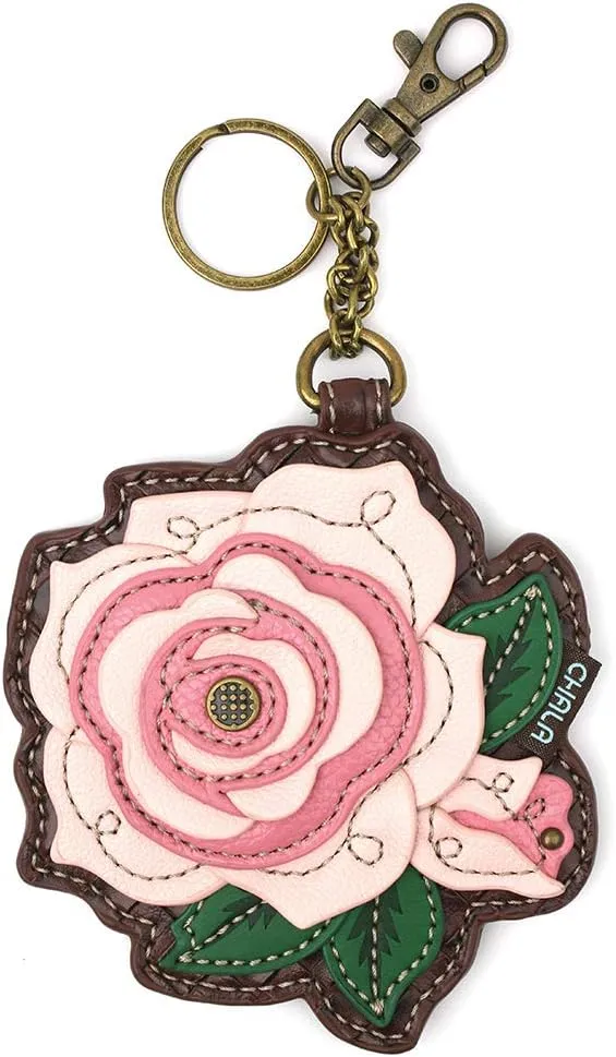 CHALA Charming Crossbody Bag With Flap Top | Flap and Zipper Cross-Body Purse or Shoulder Handbag with Metal Chain - Pink