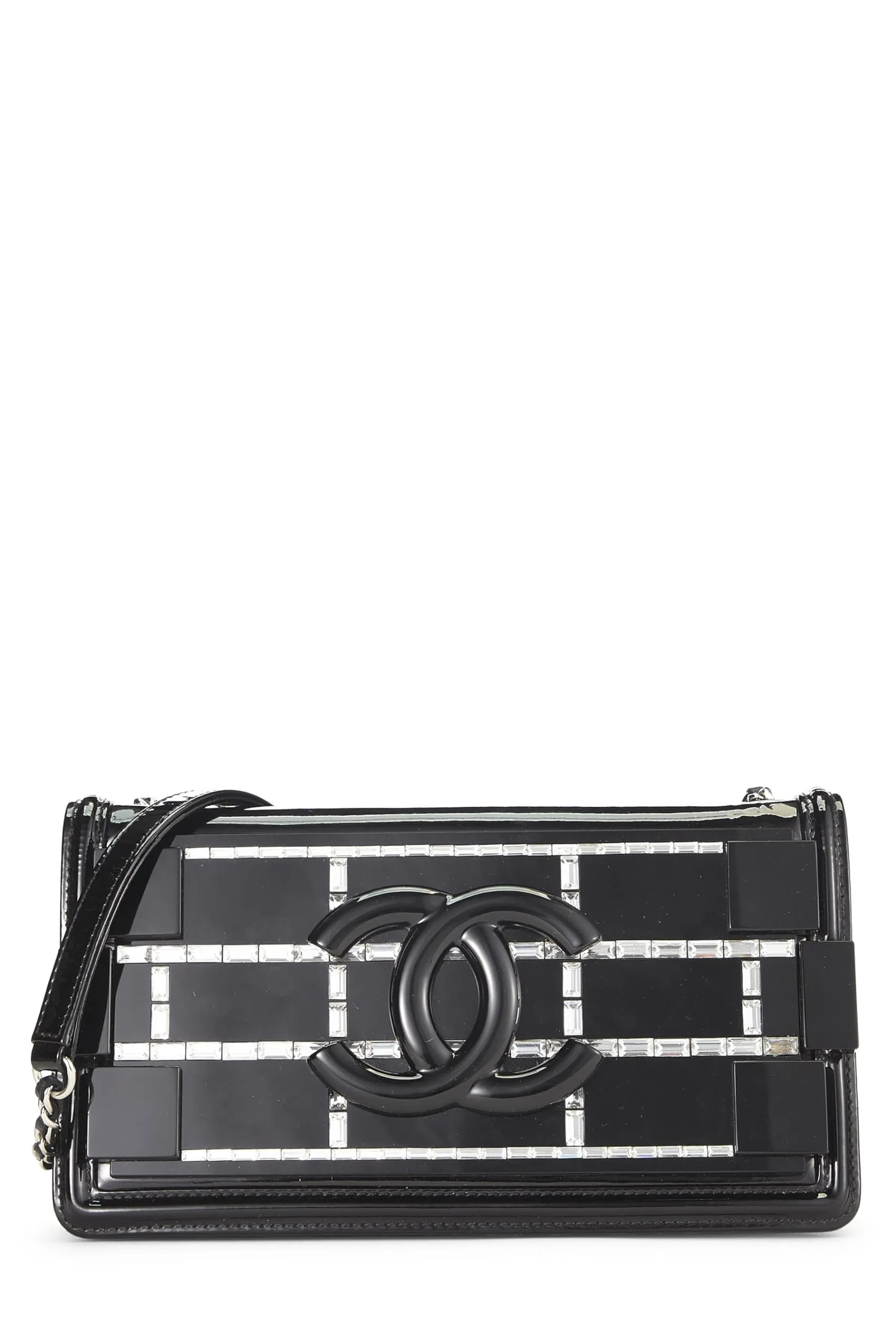 Chanel,  Black Patent Leather Boy Brick Flap, Black