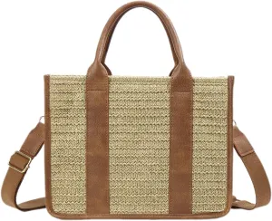 Checkered Crossbody Bag Black and White Purse Canvas Shoulder Bag Casual Tote Handbags for Work Travel