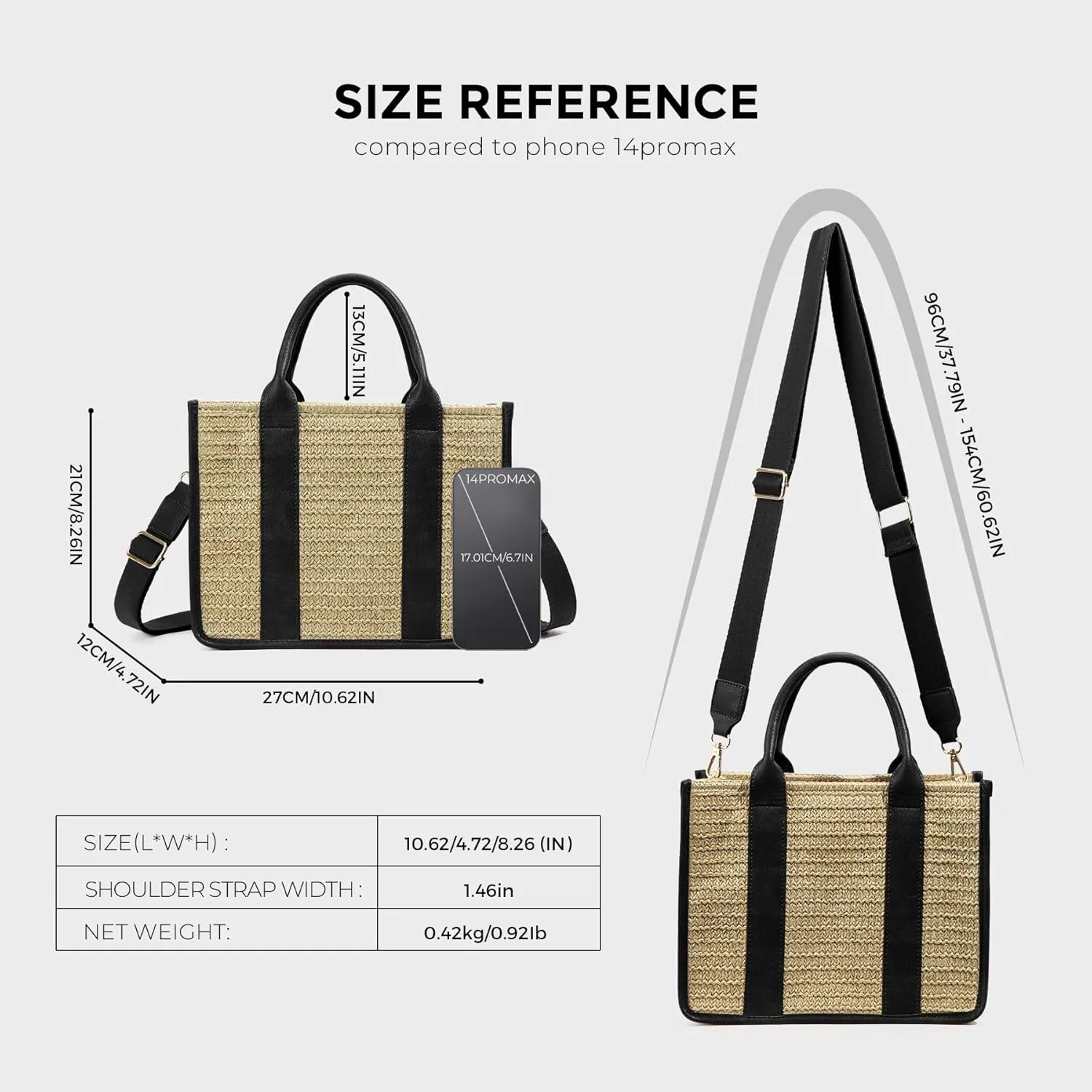 Checkered Crossbody Bag Black and White Purse Canvas Shoulder Bag Casual Tote Handbags for Work Travel