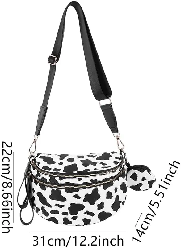 Checkered Crossbody Bag Bum Bag for Women Checkered Purse Cross Body Messenger Handbags Out Going Bag