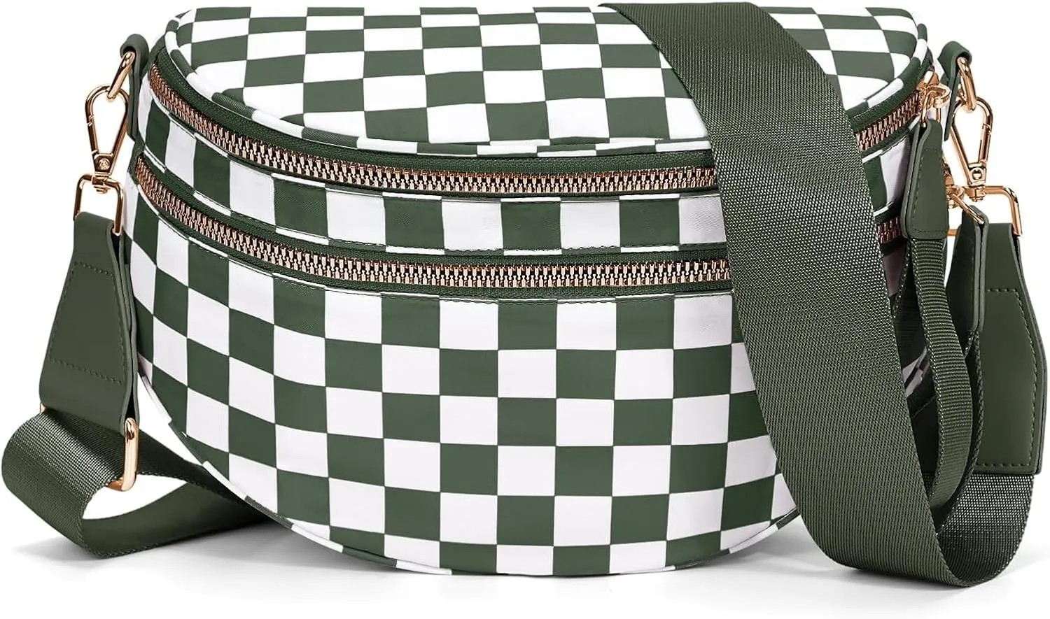 Checkered Crossbody Bag for Women Fanny Packs Shoulder Bum Bag Hobo Purses Handbags for Travel