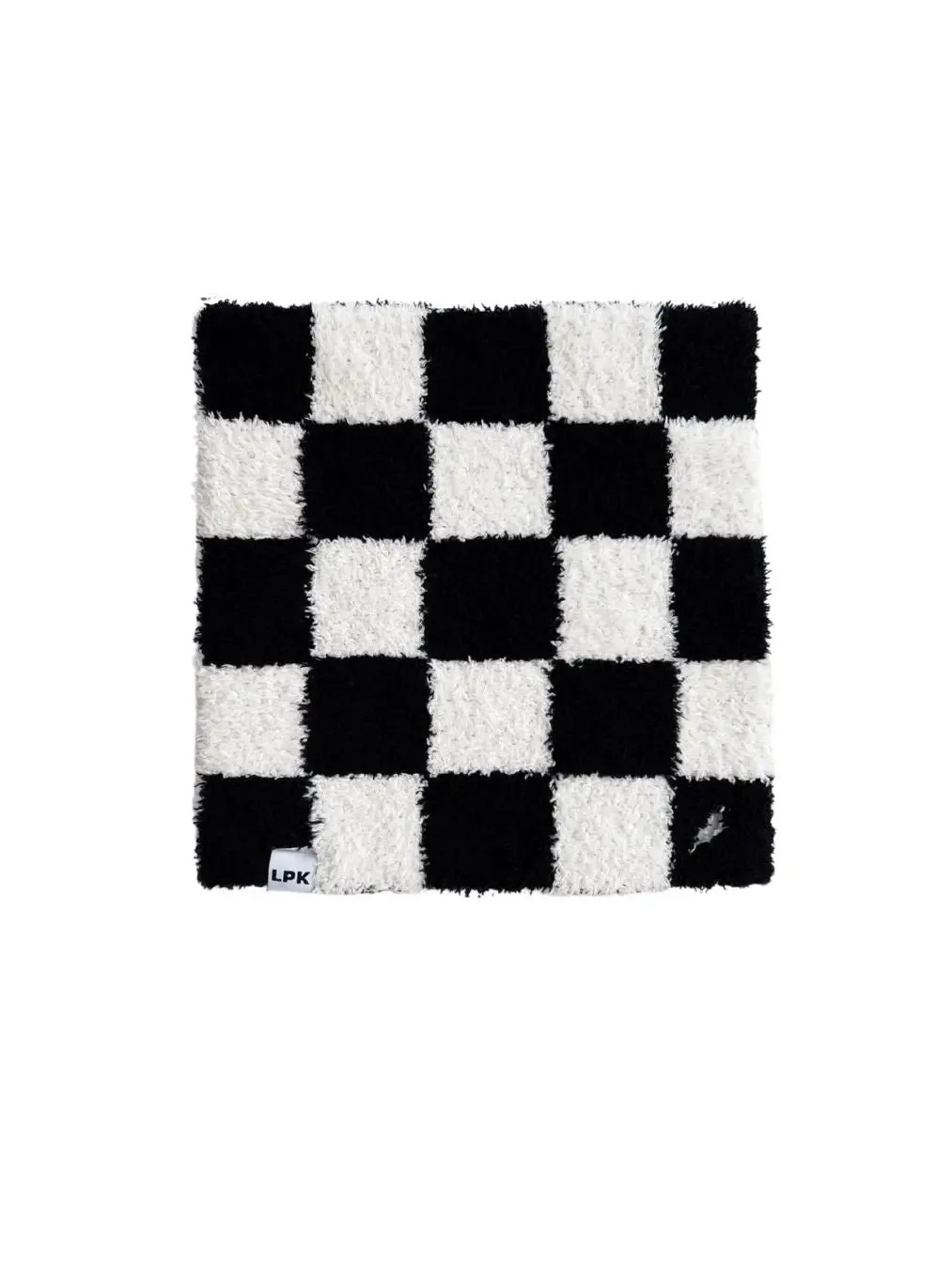 Checkered Lovey Blanket in Black   White
