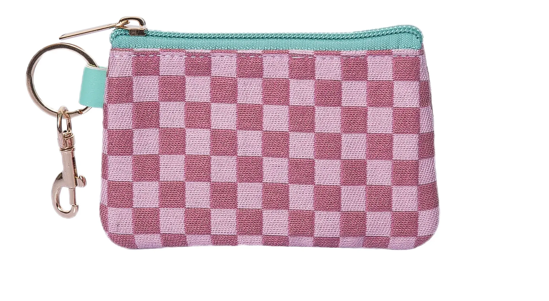 CHECKERED ZIP WALLET