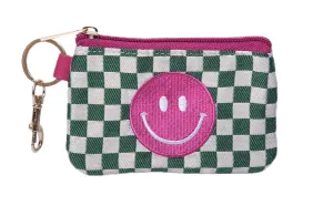 CHECKERED ZIP WALLET