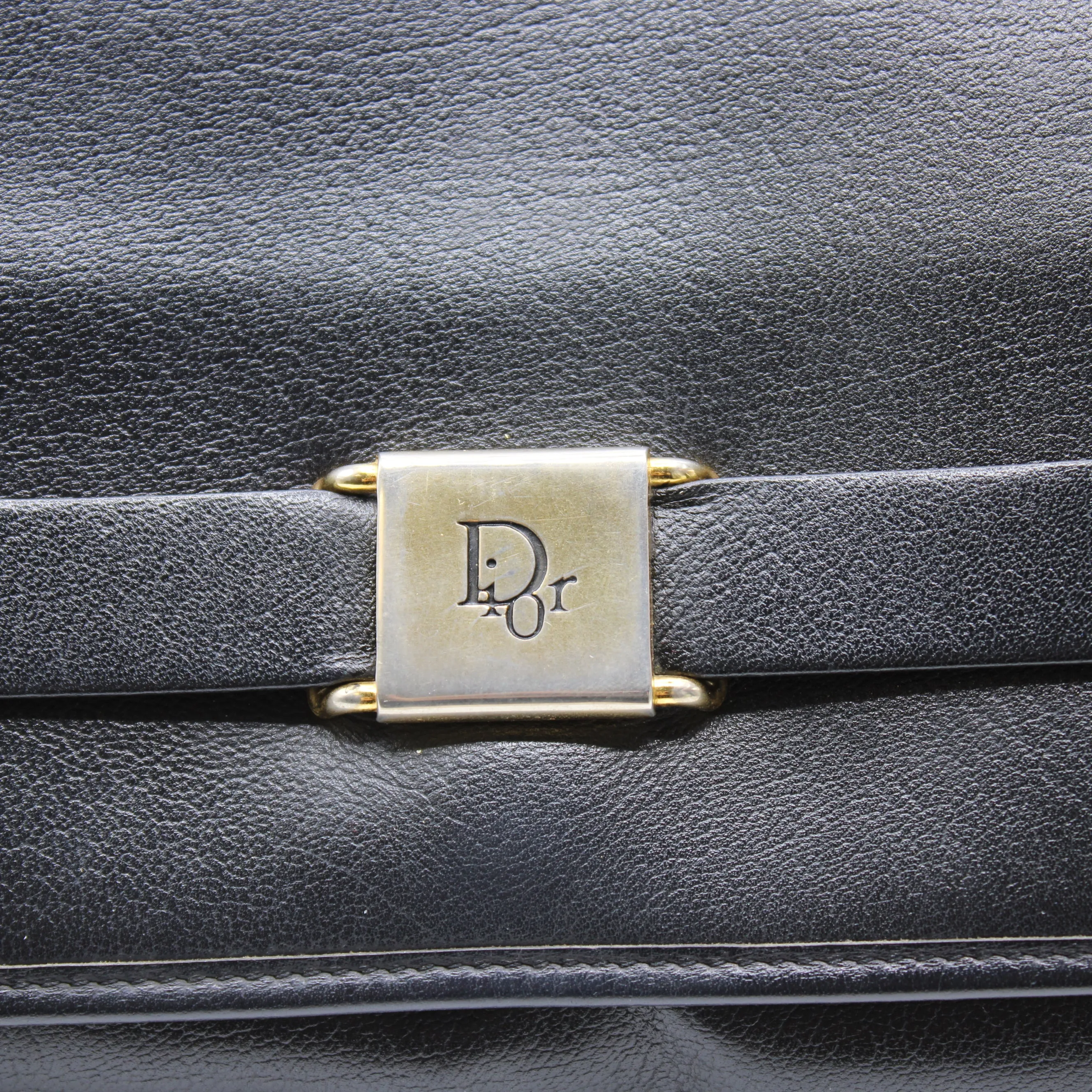 Christian Dior Black Leather Chain Crossbody Bag