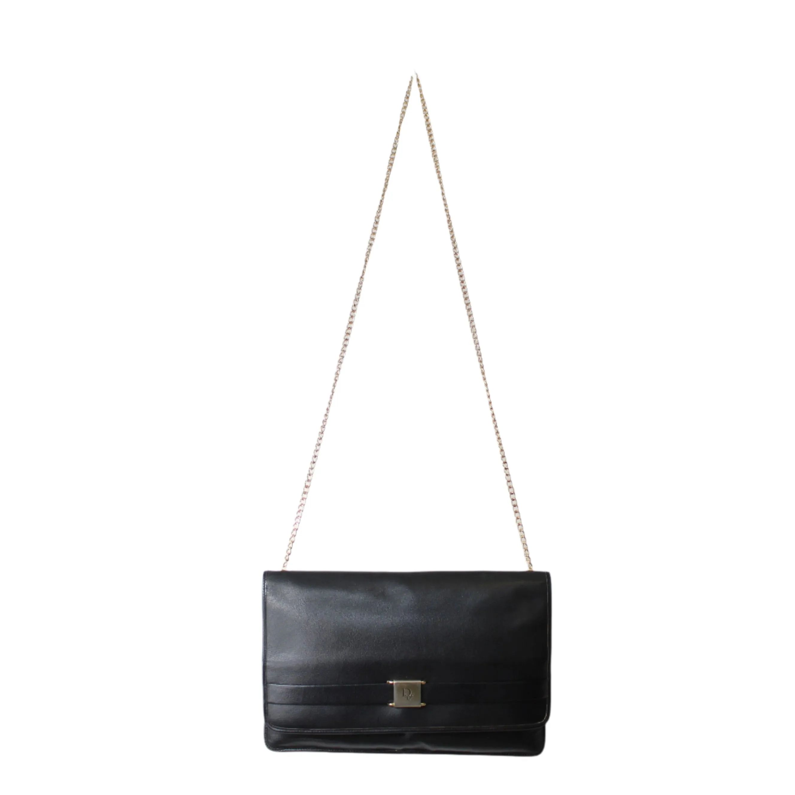 Christian Dior Black Leather Chain Crossbody Bag