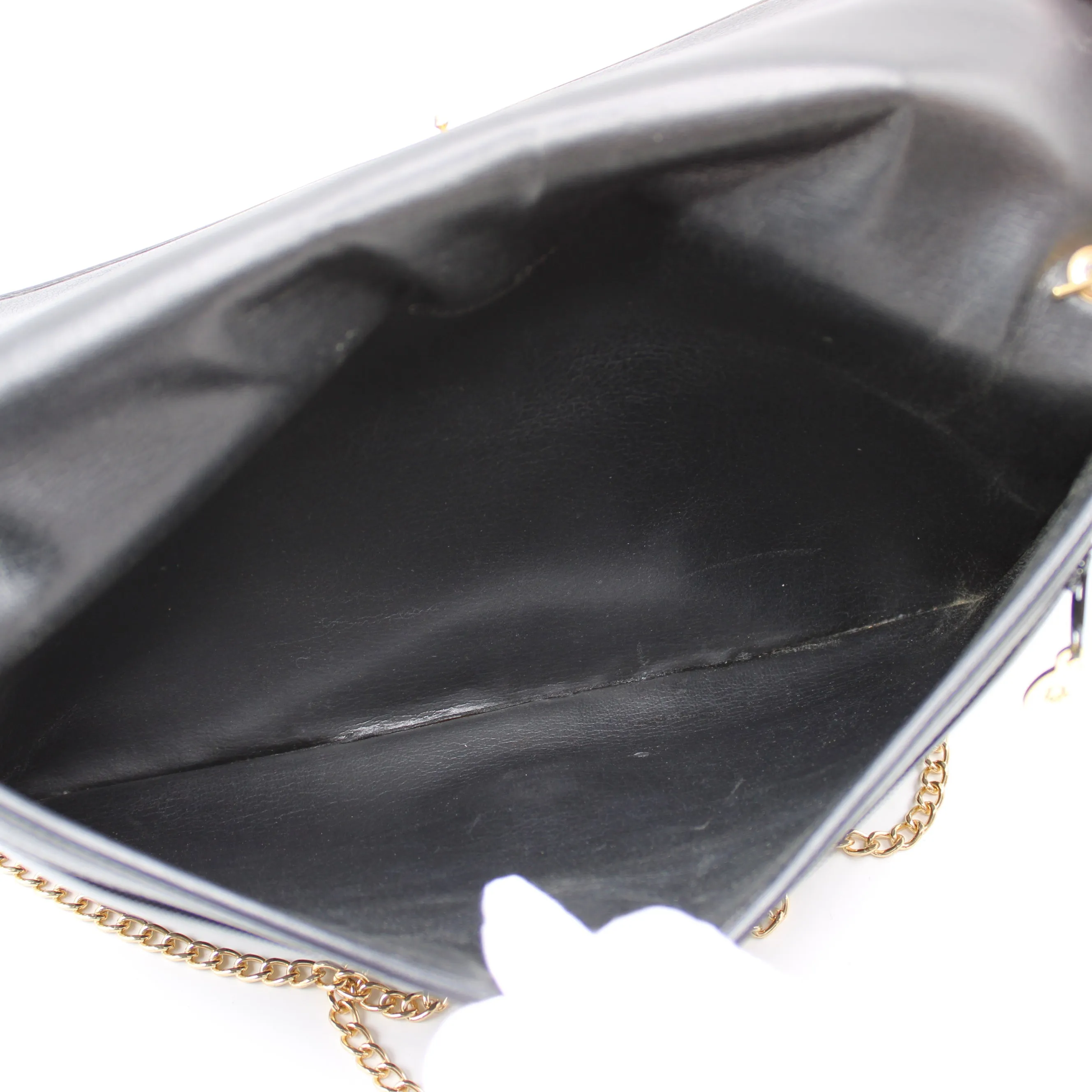 Christian Dior Black Leather Chain Crossbody Bag