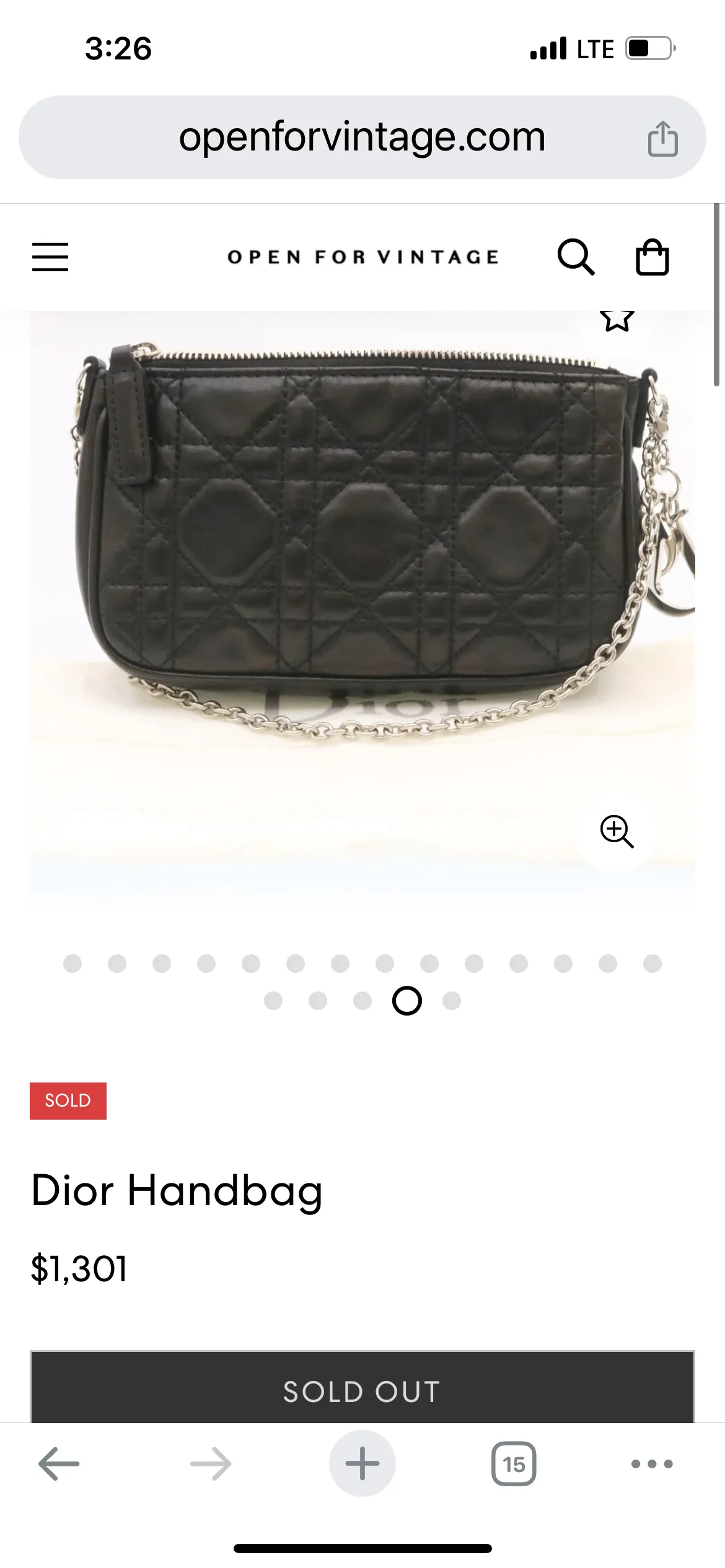 Christian Dior pochette bag