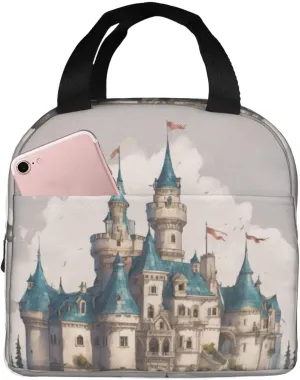 Classical Fairy Tale Castle04 print Lunch Bag, Food Handbags Case, Leakproof Insulated, for Work/Picnic/Beach/Travel
