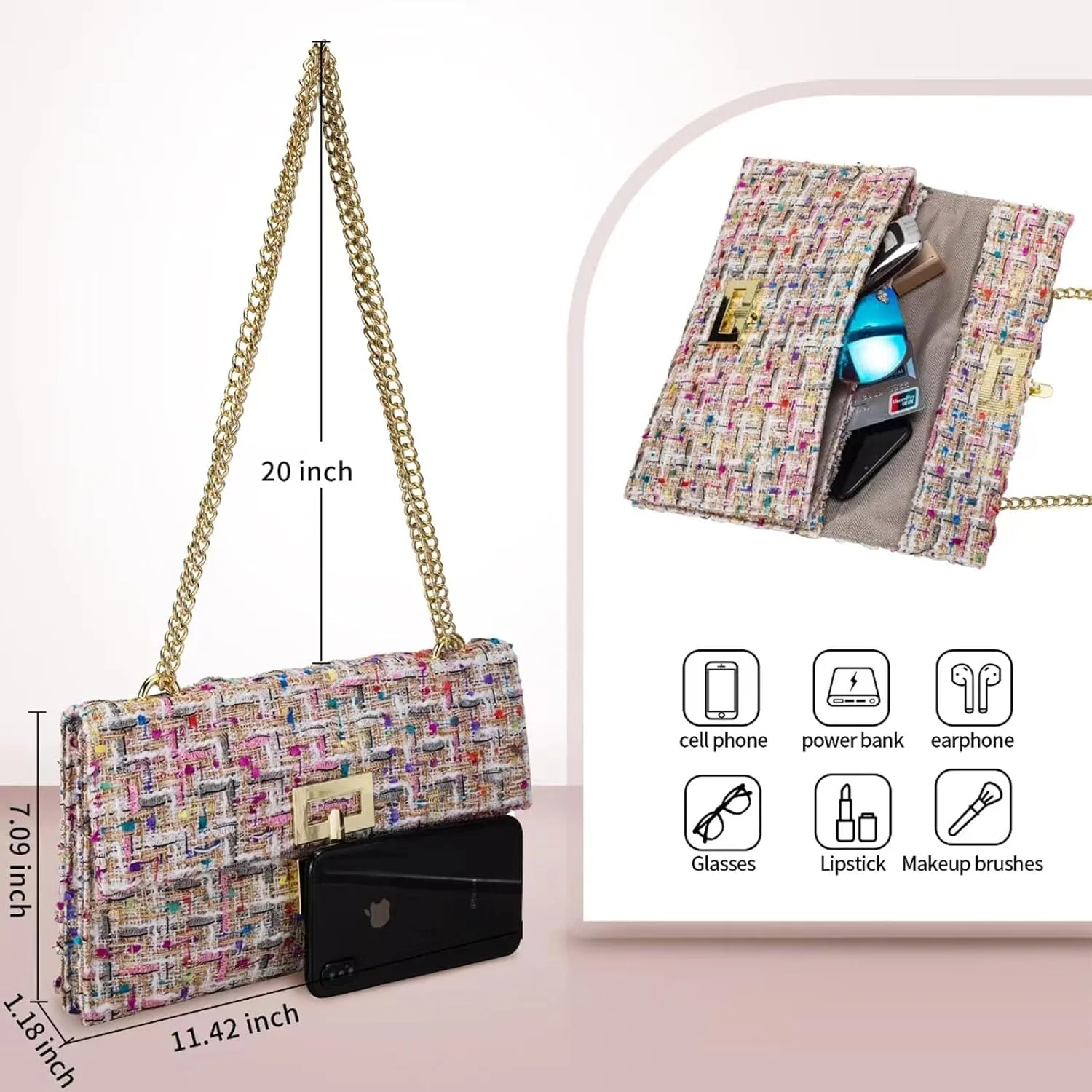 Clutch Purses for Women Designer Evening Bags Handbags for Wedding Party Cocktail Prom Crossbody Shoulder Bags