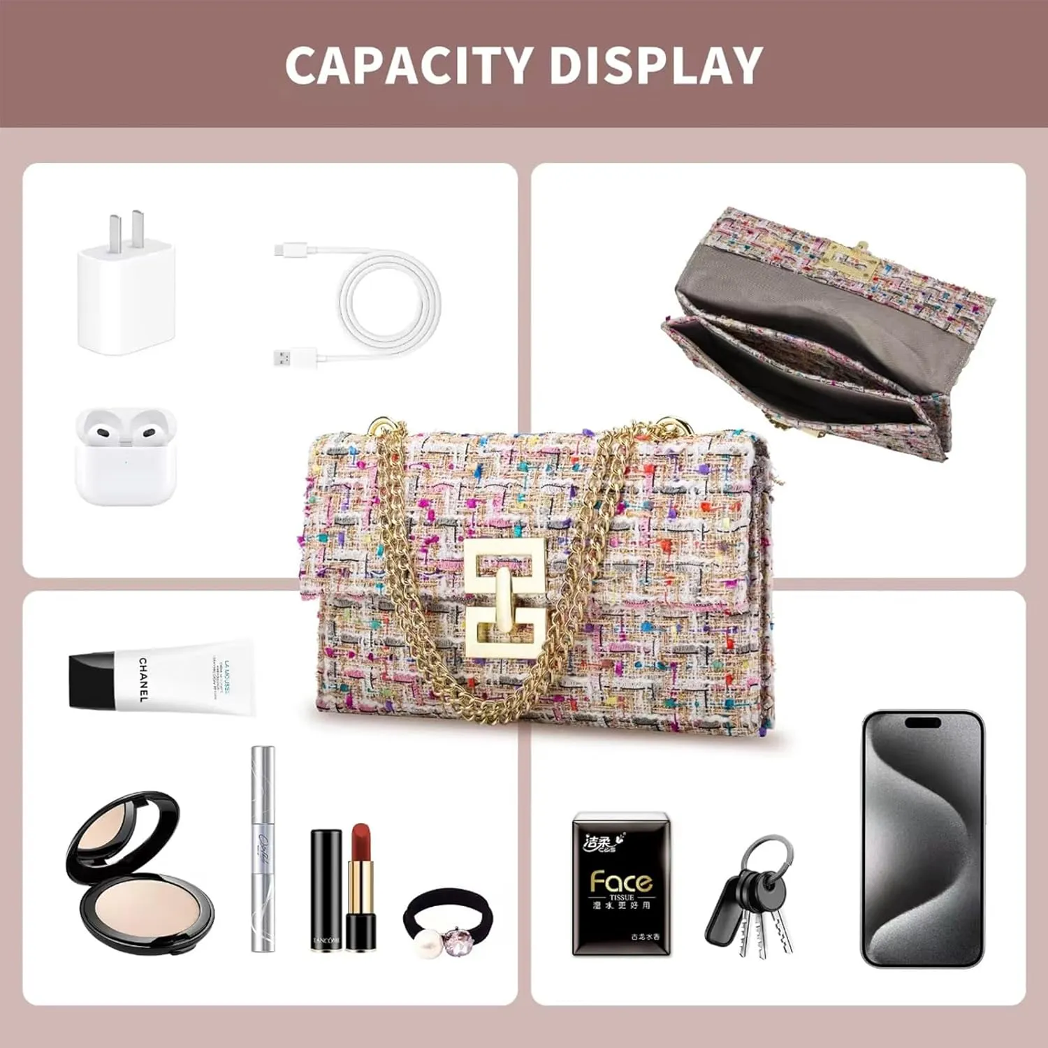 Clutch Purses for Women Designer Evening Bags Handbags for Wedding Party Cocktail Prom Crossbody Shoulder Bags