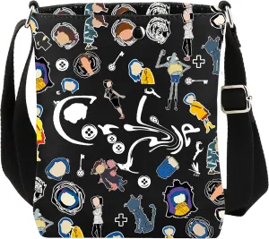 CMNIM Horror Movie Gifts Zombie Crossbody Bag Cartoon Character Adjustable Messenger Bag Thriller Fantasy Movie Inspired Gift