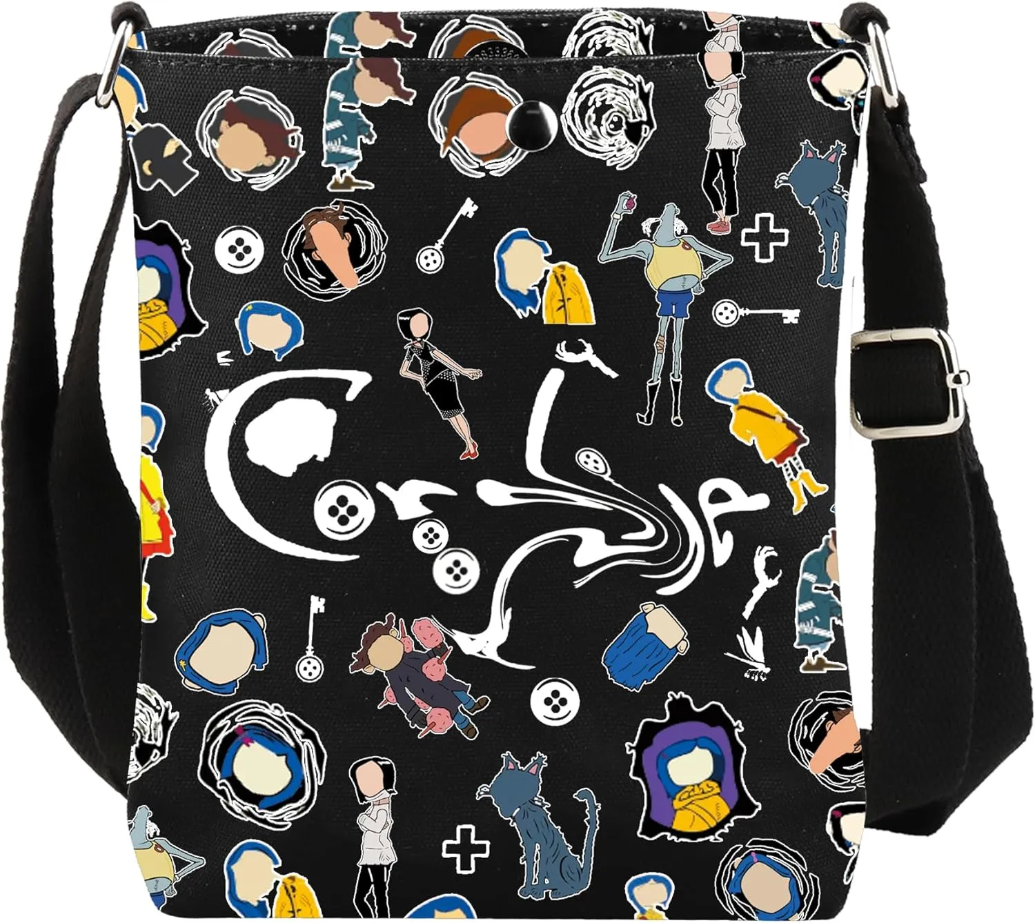 CMNIM Horror Movie Gifts Zombie Crossbody Bag Cartoon Character Adjustable Messenger Bag Thriller Fantasy Movie Inspired Gift