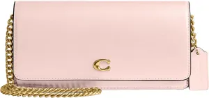 Coach Women's Evie Long Wallet with Chain Bi-Fold, Blush, One Size
