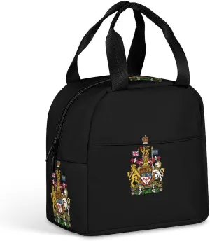 Coat of Arms of Canada Insulated Meal Tote Bag Portable Lunch Box Container Food Handbags for Men Women