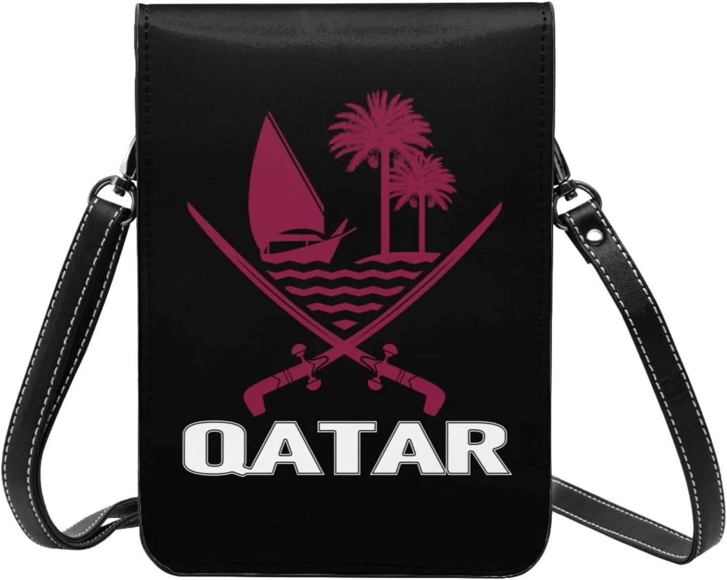 Coat of Arms of Sao Tome and Principe Emblem Small Crossbody Purse Cell Phone Bag for Women