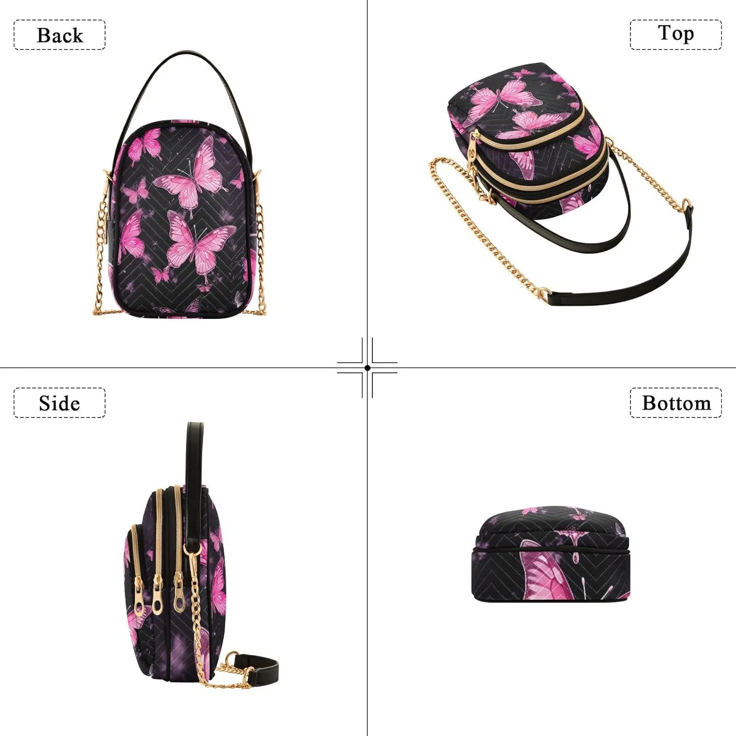 Colorful Dog Paw Print Women Crossbody Bag, Small Handbags for Women Crossbody, Fall Crossbody Purse