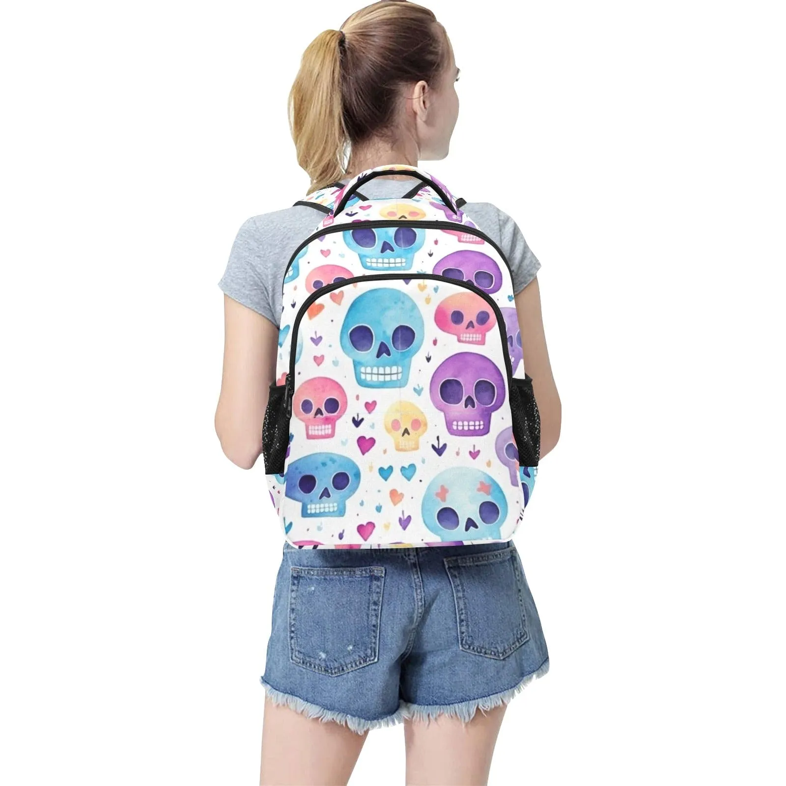 Colorful Skulls Multifunctional Backpack
