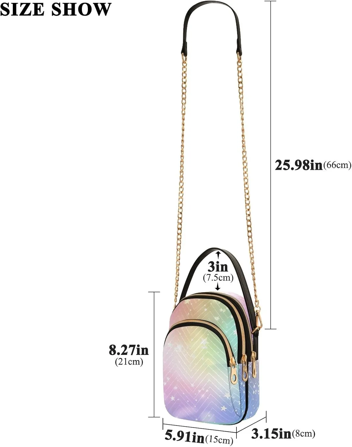 Colorful Small Shoulder Bags for Women Crossbody Chain Crossbody Bag