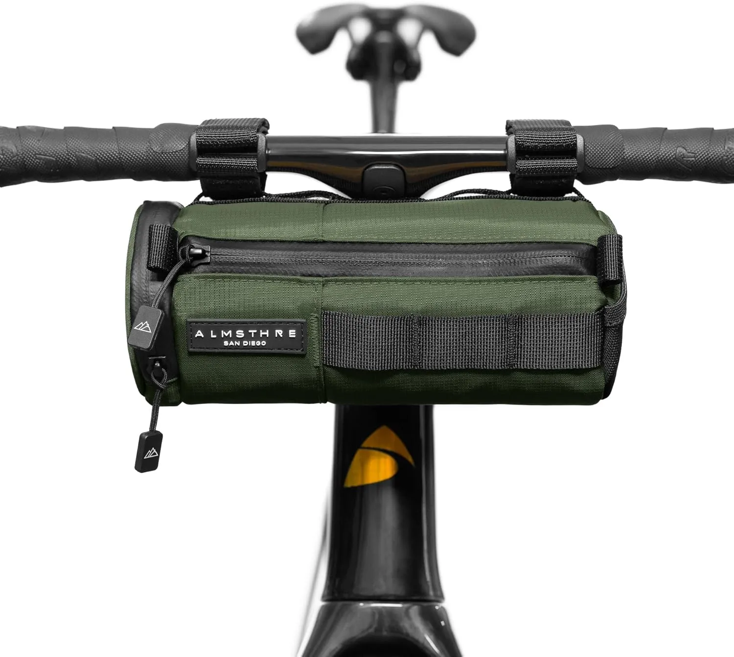 Compact Bar Bag – Hunter Green | Hard-Shell Bike Handlebar Bag with Waterproof Zipper & Adjustable Straps | Lightweight Bicycle Handlebar Bag, Compatible with Road, Gravel & MTB Bikes