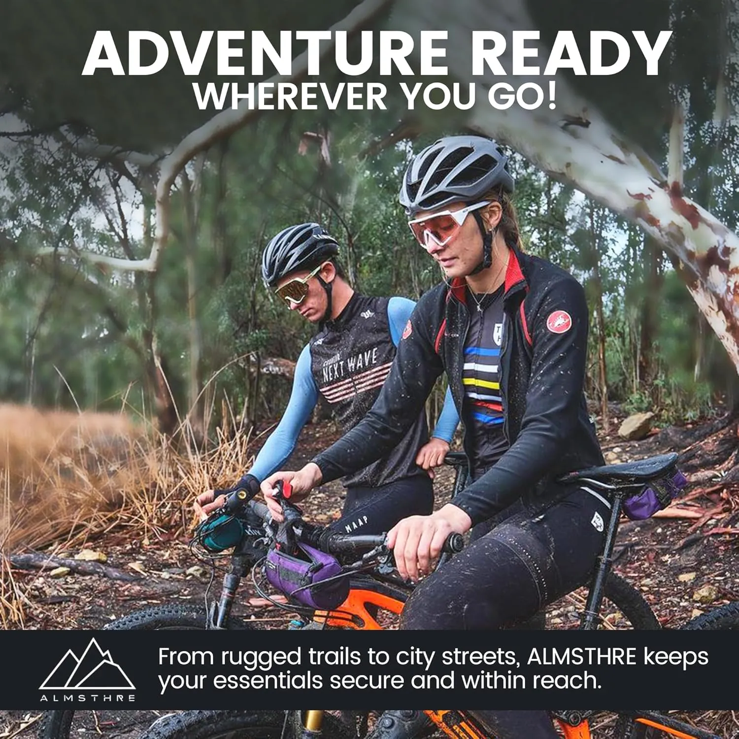 Compact Bar Bag – Sterling Violet | Hard-Shell Bike Handlebar Bag with Waterproof Zipper & Adjustable Straps | Lightweight Bicycle Handlebar Bag, Compatible with Road, Gravel & MTB Bikes