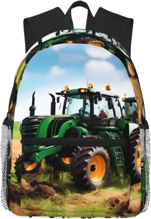 Company Farm Tractor print Lightweight and comfortable backpack Casual Laptop Backpack for Travel Hiking