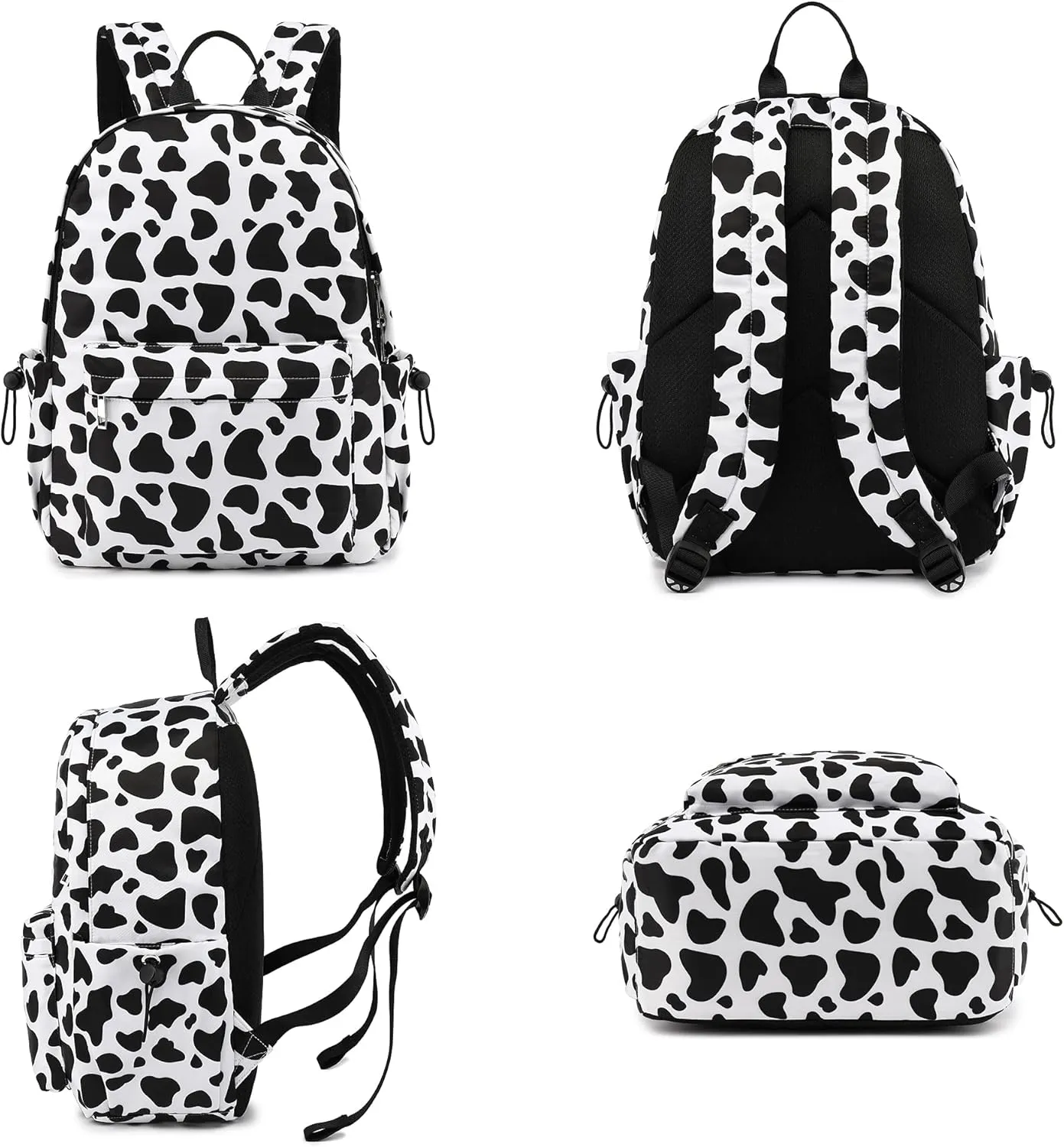 Cow Print School Backpack for Girls Women, Teens School Bags Bookbags Ladies Laptop Backpacks
