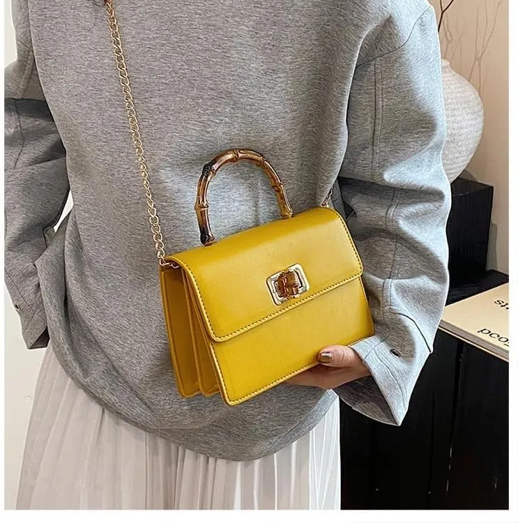 cross-body bag Premium Bamboo Shoulder Bag